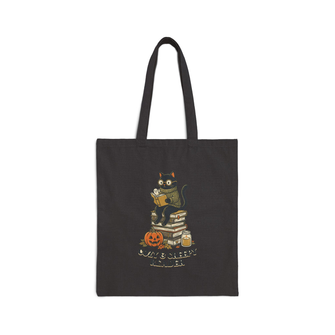 Cozy & Creepy Reader Tote | Spooky Reader Halloween Bookish Canvas