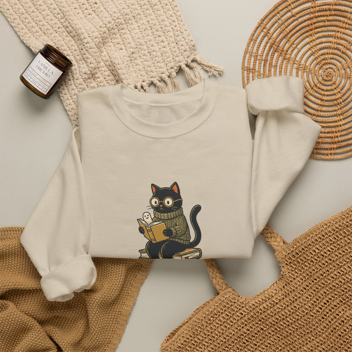 Cozy & Creepy Reader Sweatshirt | Spooky Reader Halloween Bookish