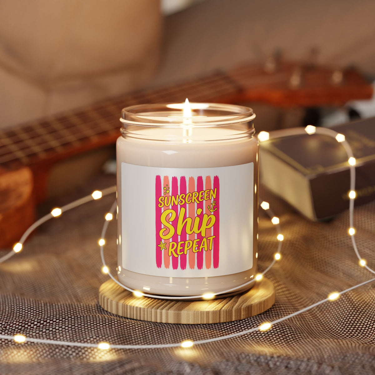 Sunscreen Ship Repeat Candle | Scented Soy, Tropical Cruise Vibes