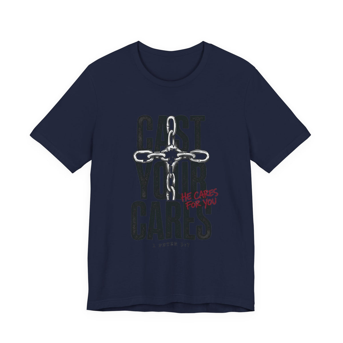 Cast Your Cares Tee | Christian Streetwear, Scripture Graphic