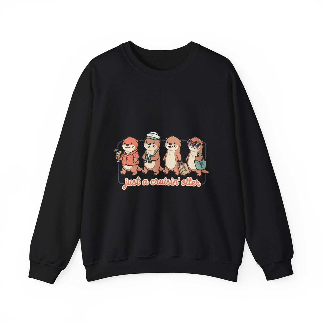 Cruisin Otters Crewneck Sweatshirt | Cruise Vacation, Nautical Tropical