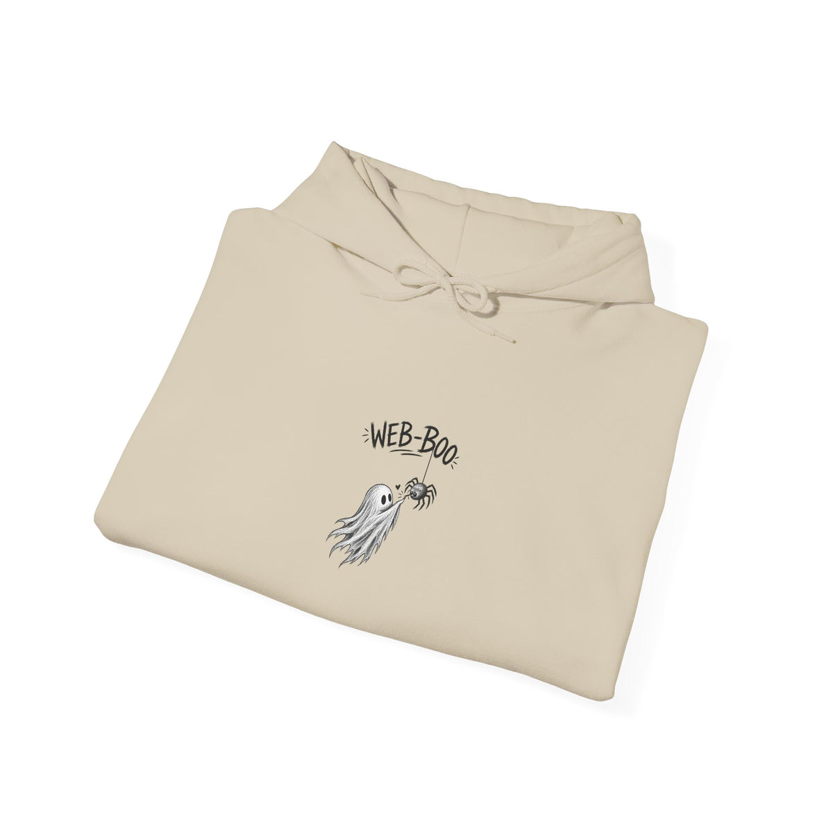 Ghost 'Wee Boo' Hoodie — Cute Minimal Halloween Sweatshirt