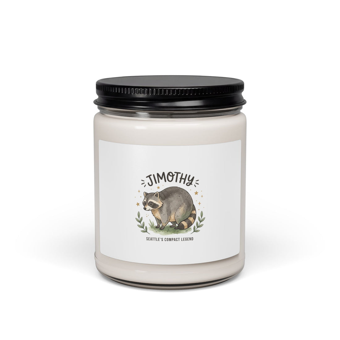 Seattle Raccoon Illustration Candle | Soy Candle, Wholesome Meme Wildlife