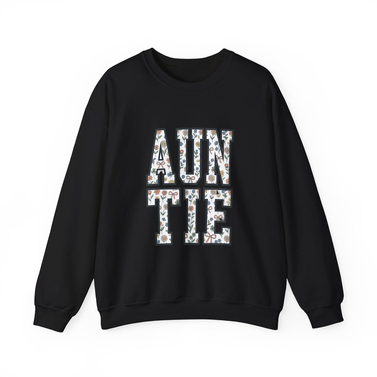 AUNTIE Floral Block Sweatshirt | Auntie Crewneck, Family Role Apparel