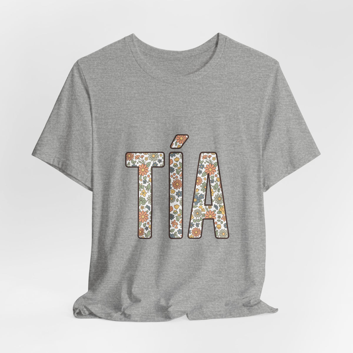 TÍA Floral Letter Tee | Auntie T-shirt, Spanish Auntie Apparel