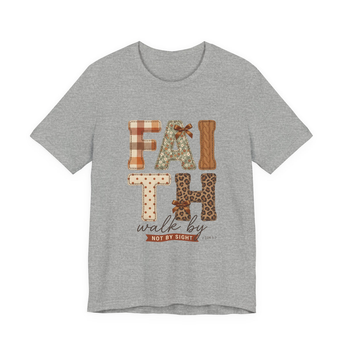FAITH Fall Plaid Pumpkin Tee | Christian Autumn scripture tee