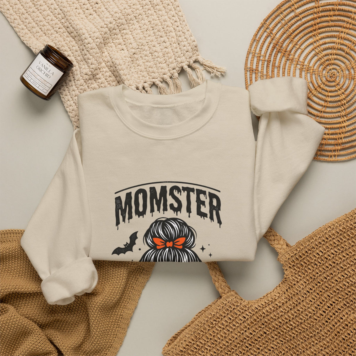 Momster Skull Momcrew Sweatshirt | Halloween momster, spooky season