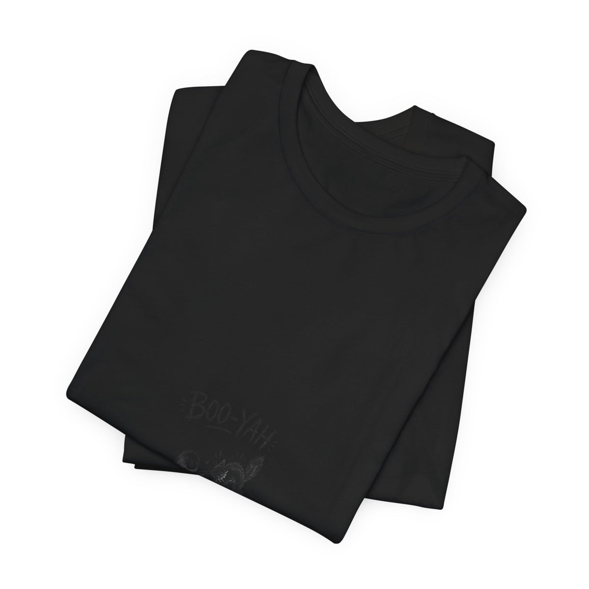 Cat Blast T‑Shirt — "BOO-YAH" Funny Cat Rocket Graphic Tee