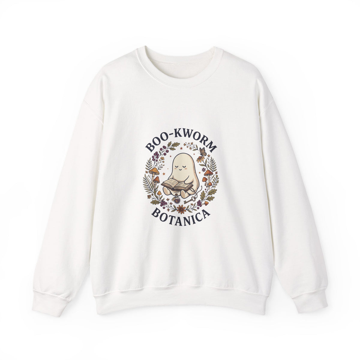 Boo-Kworm Botanica Sweatshirt | Spooky Reader, Cozy Halloween Bookish