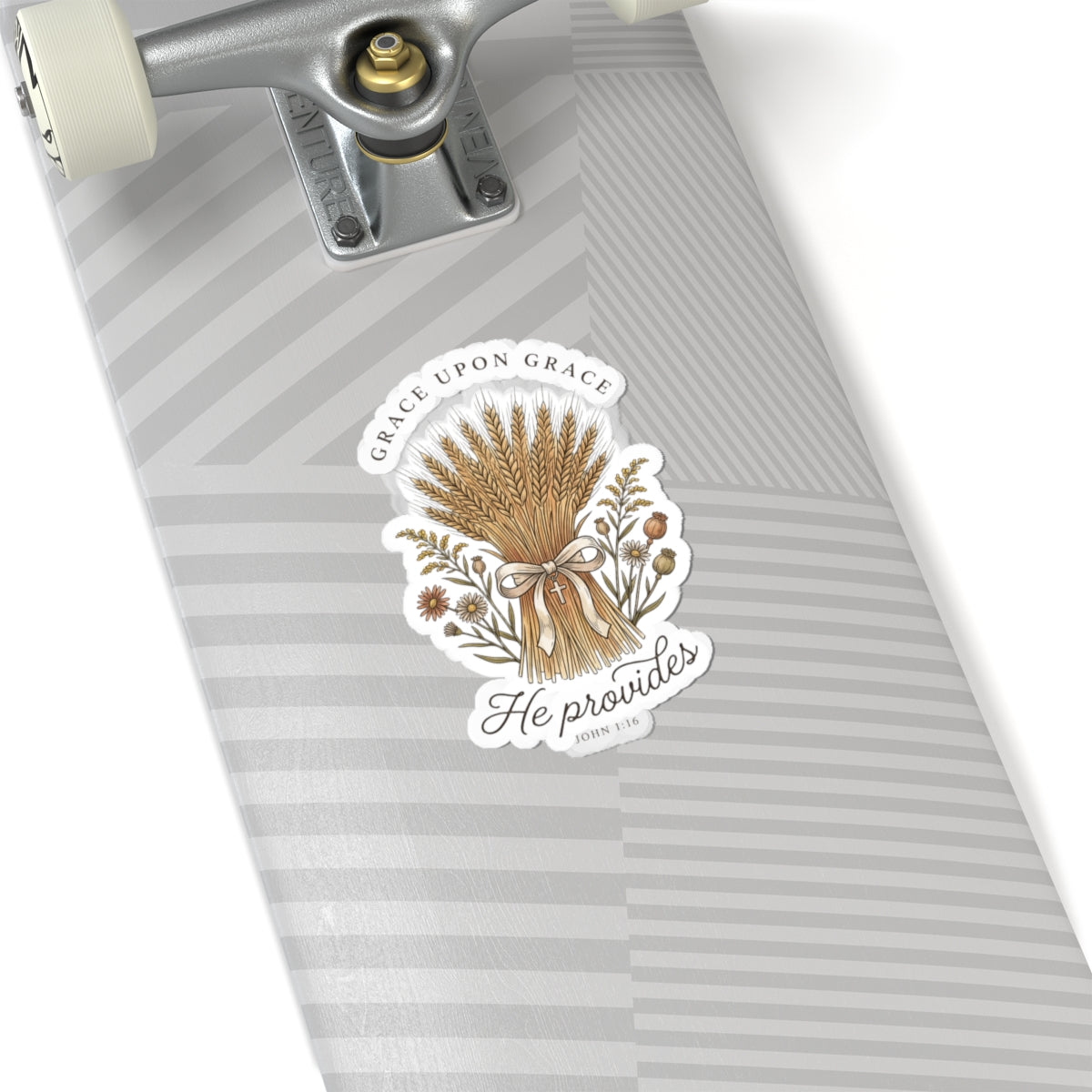 Grace Upon Grace He Provides Wheat Sheaf Sticker | Christian Autumn, Scripture