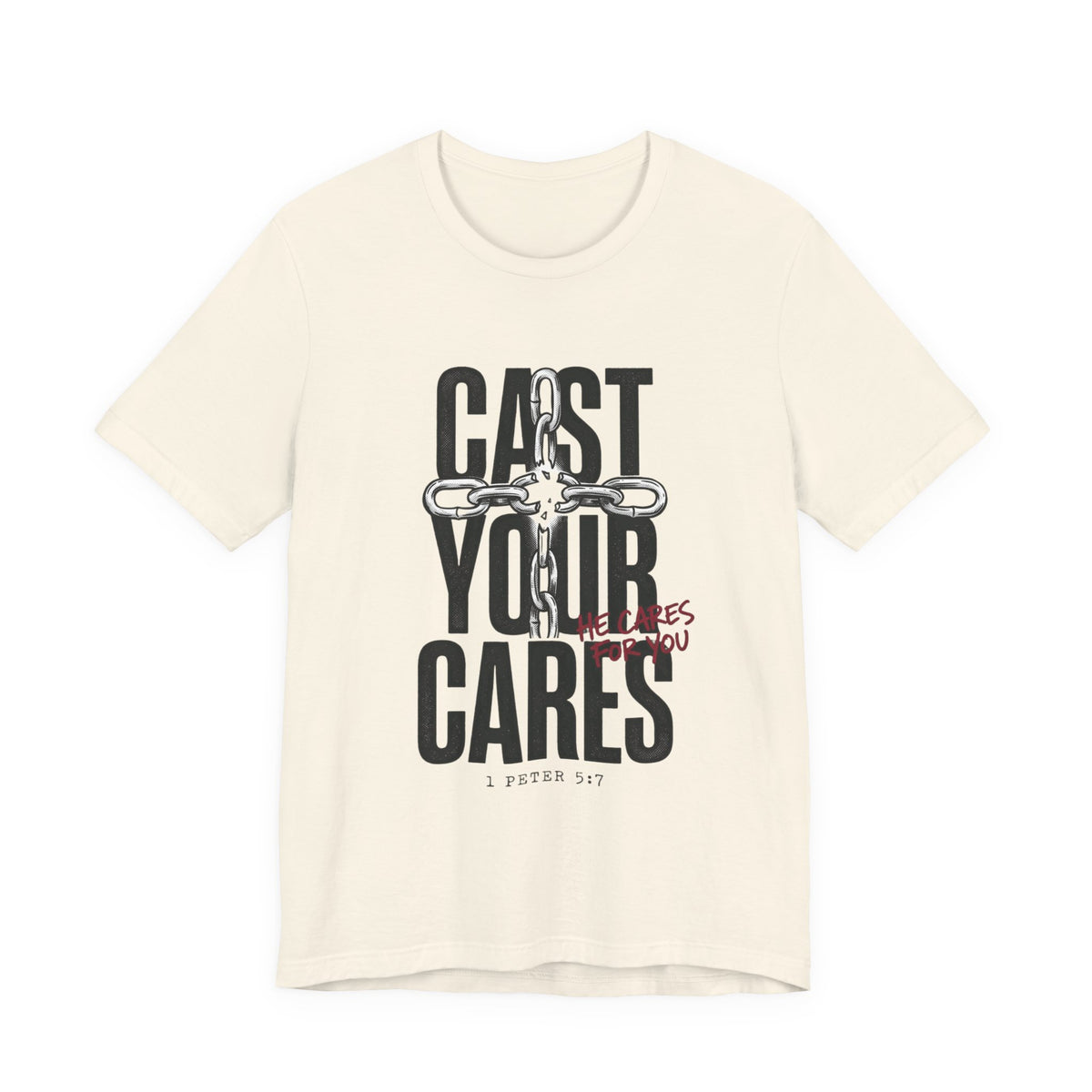 Cast Your Cares Tee | Christian Streetwear, Scripture Graphic