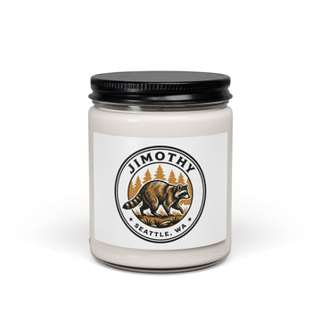 Seattle Raccoon Logo Candle, Soy Jar Candle | Wholesome Meme Wildlife