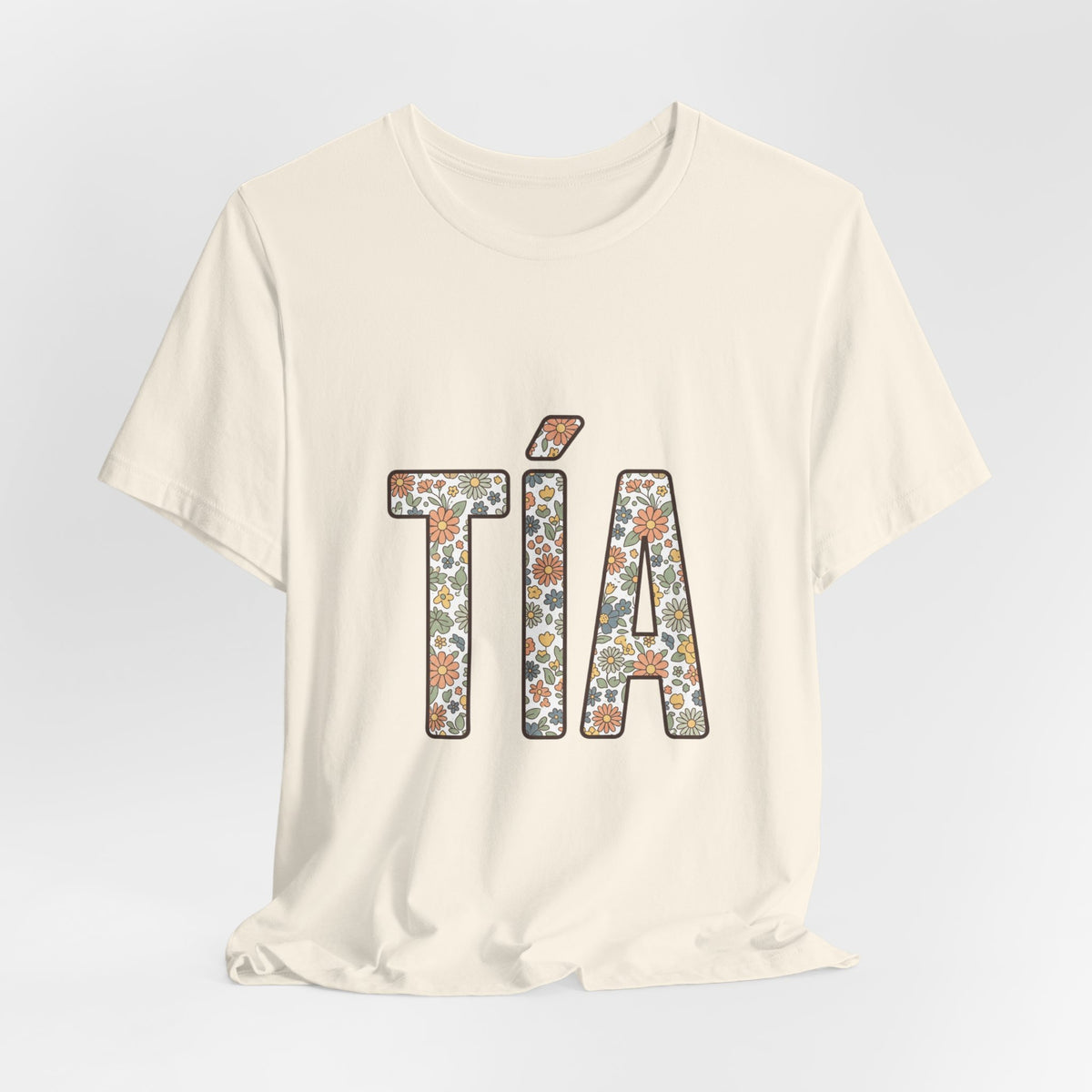 TÍA Floral Letter Tee | Auntie T-shirt, Spanish Auntie Apparel