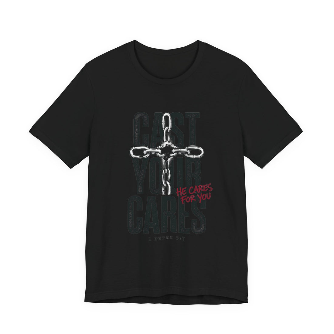 Cast Your Cares Tee | Christian Streetwear, Scripture Graphic