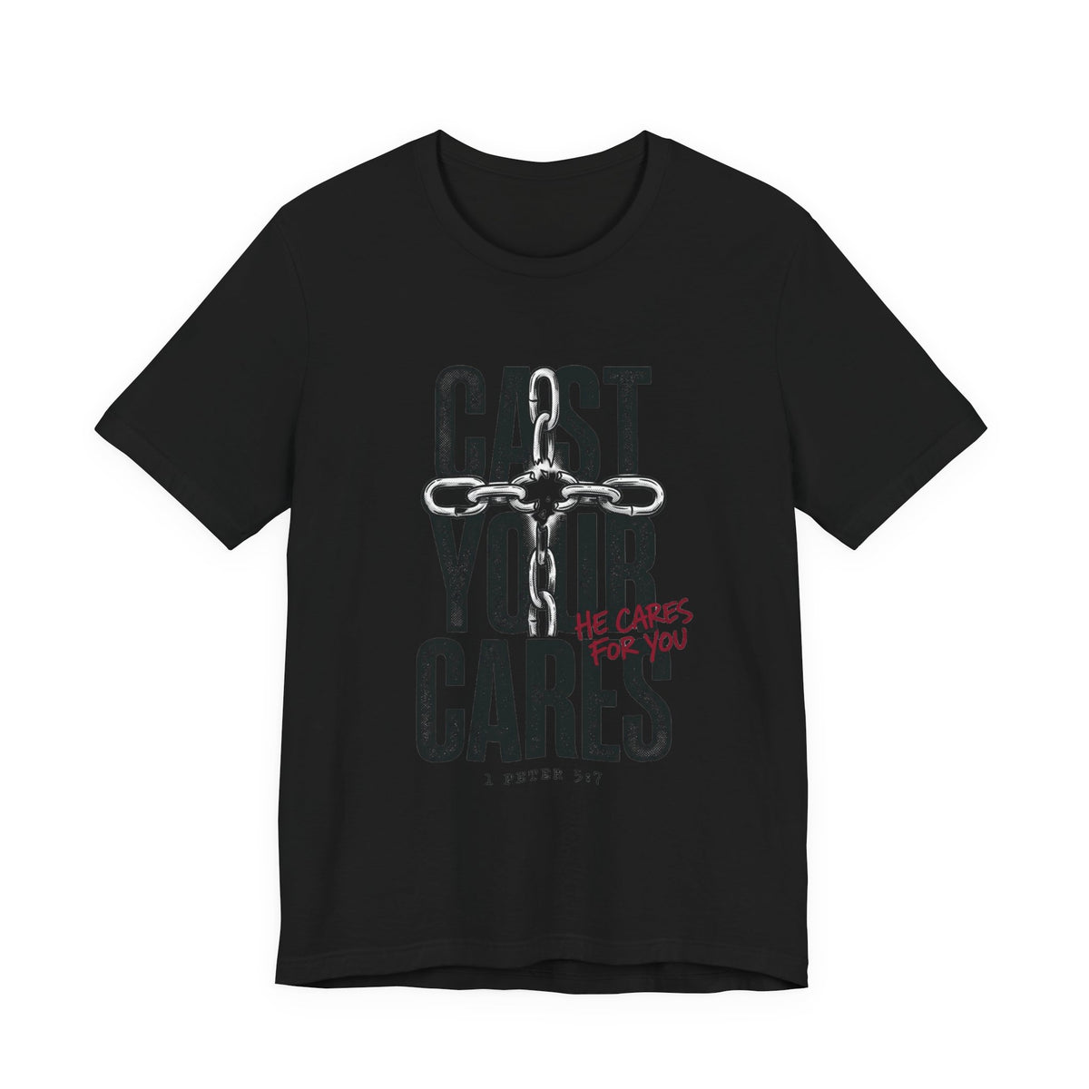 Cast Your Cares Tee | Christian Streetwear, Scripture Graphic