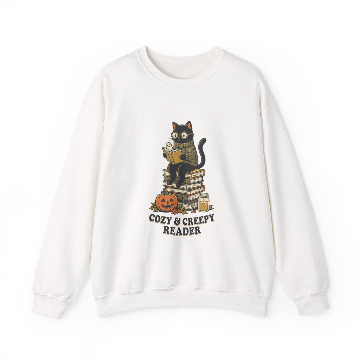 Cozy & Creepy Reader Sweatshirt | Spooky Reader Halloween Bookish