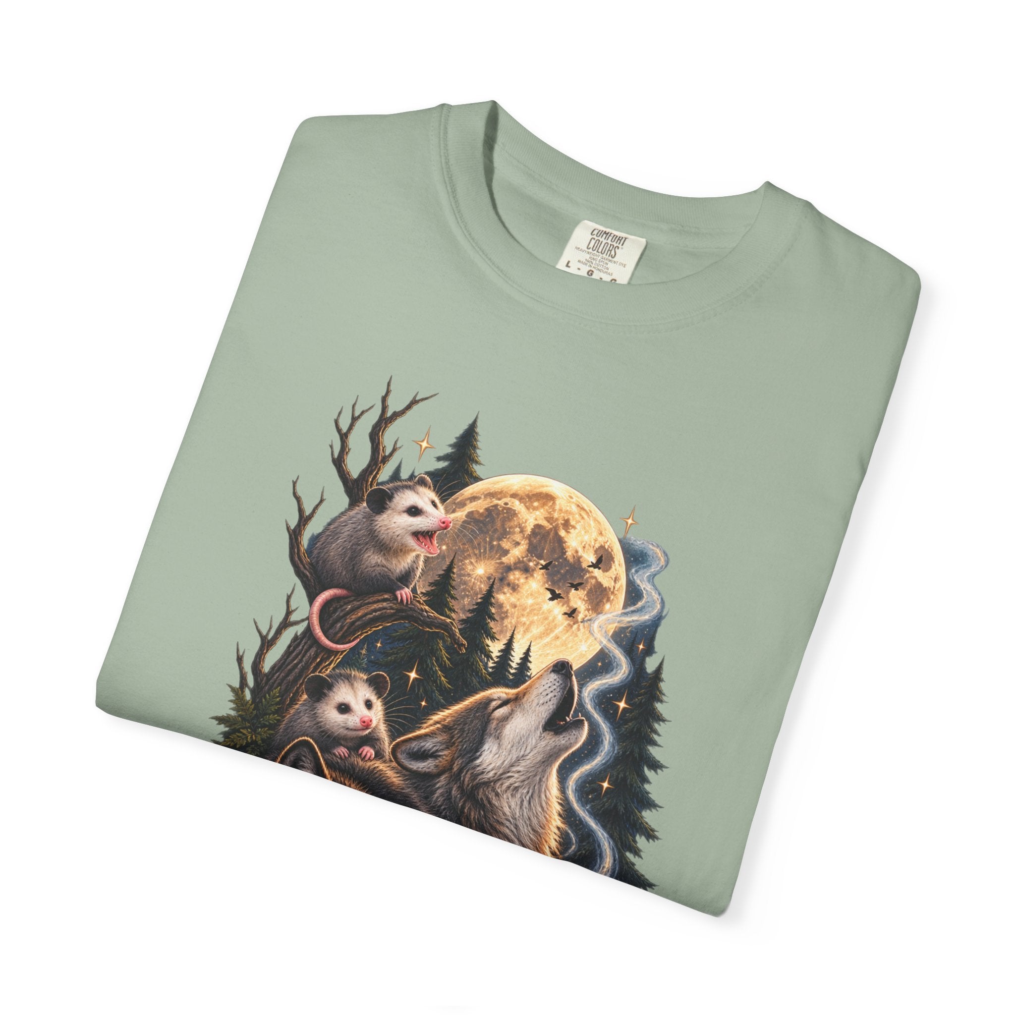 Wolf Moon Graphic T-Shirt — Wolves, Forest & Full Moon Nature Tee