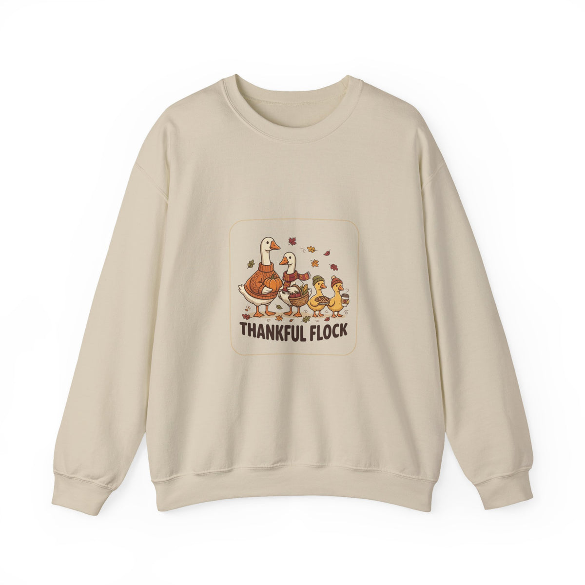 Thankful Flock Sweatshirt | Thanksgiving Turkeys, Fall Leaves, Harvest Cozy