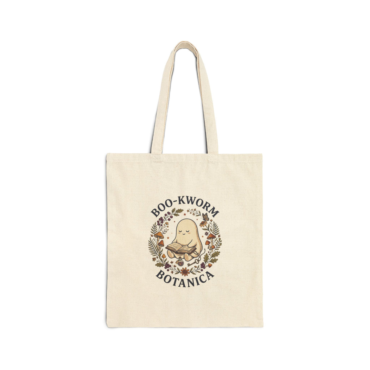 Boo‑worm Botanica Tote | Spooky Reader, Halloween Bookish Tote