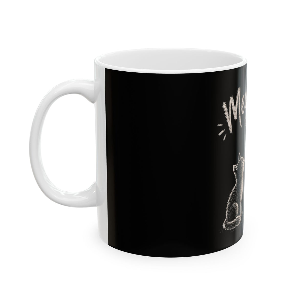 Meow-Boo Halloween Cat Ceramic Mug (11oz, 15oz)