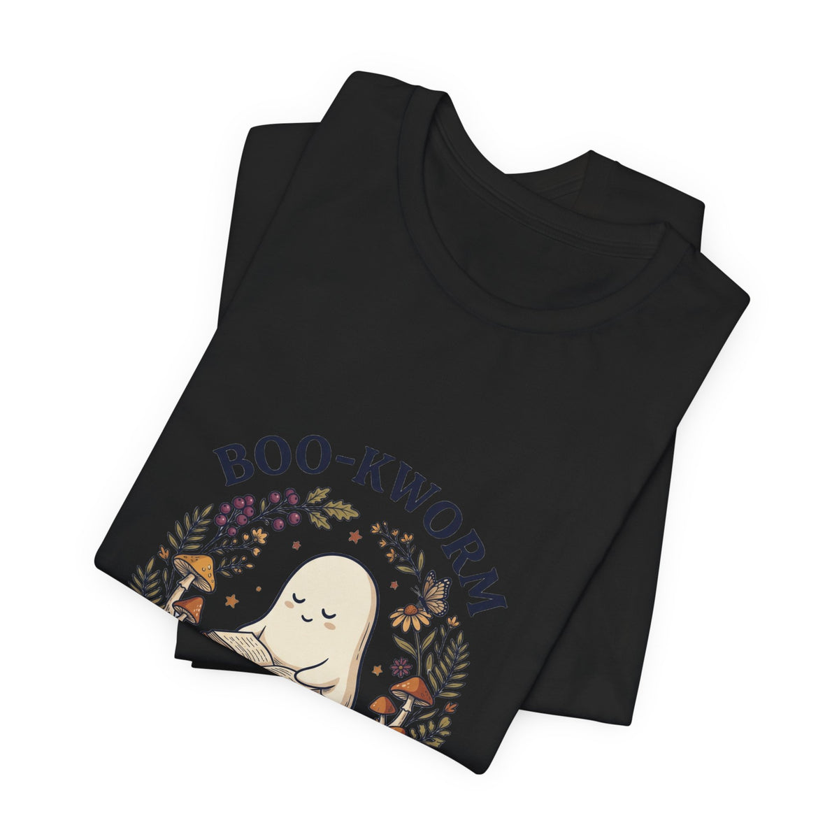 Boo-Kworm Botanica Tee | Spooky Reader, Cute Ghost Reading