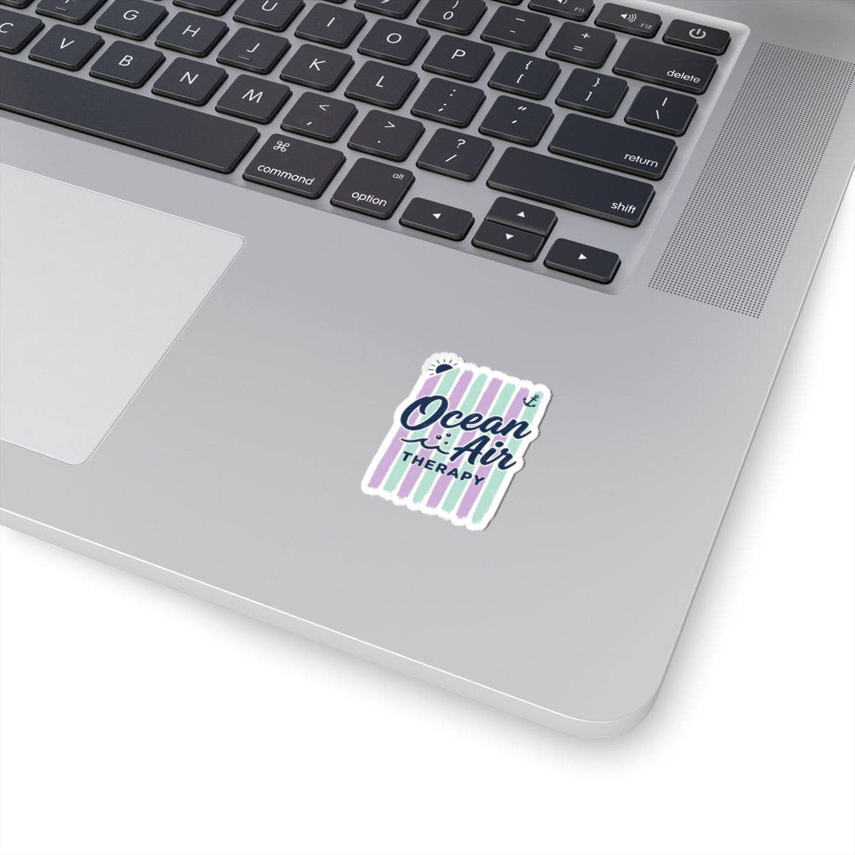Ocean Air Therapy Kiss-Cut Sticker | Cruise Vacation, Nautical Stripes