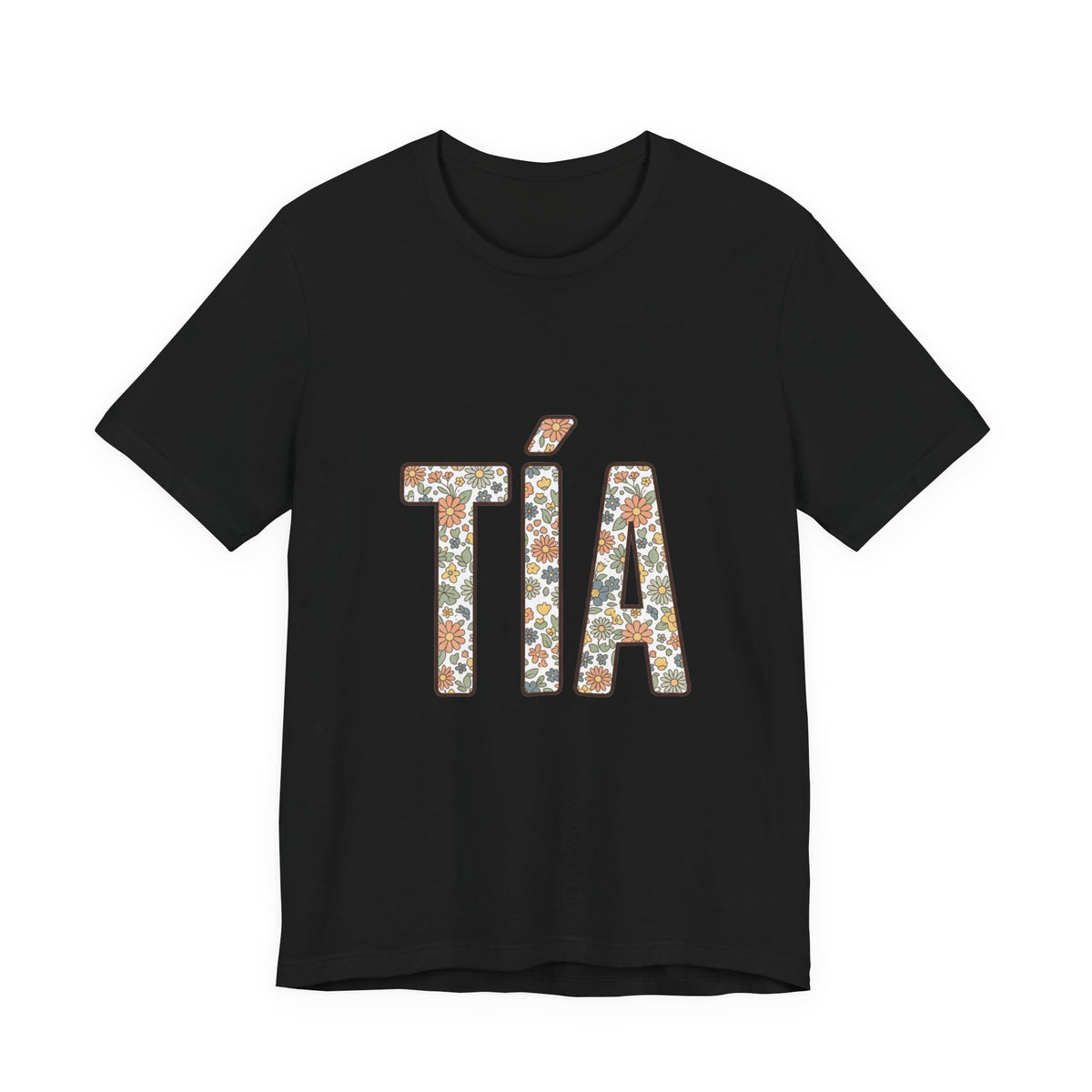 TÍA Floral Letter Tee | Auntie T-shirt, Spanish Auntie Apparel