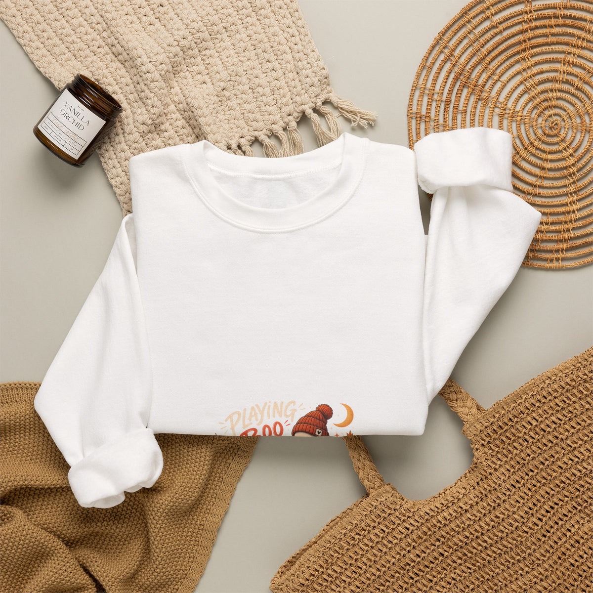 Halloween Boo Ghost Crewneck Sweatshirt