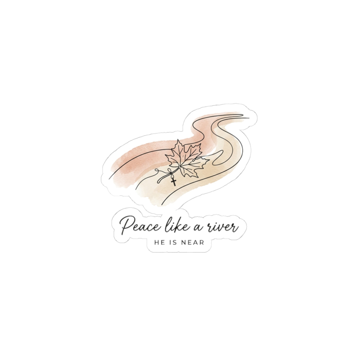 Peace Like a River Kiss-Cut Stickers | Christian Autumn, Fall Leaves