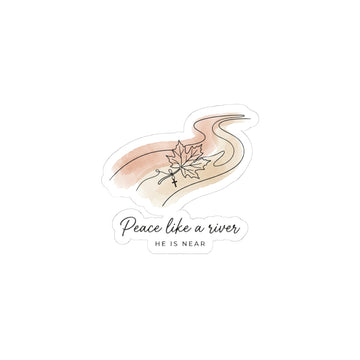 Peace Like a River Kiss-Cut Stickers | Christian Autumn, Fall Leaves