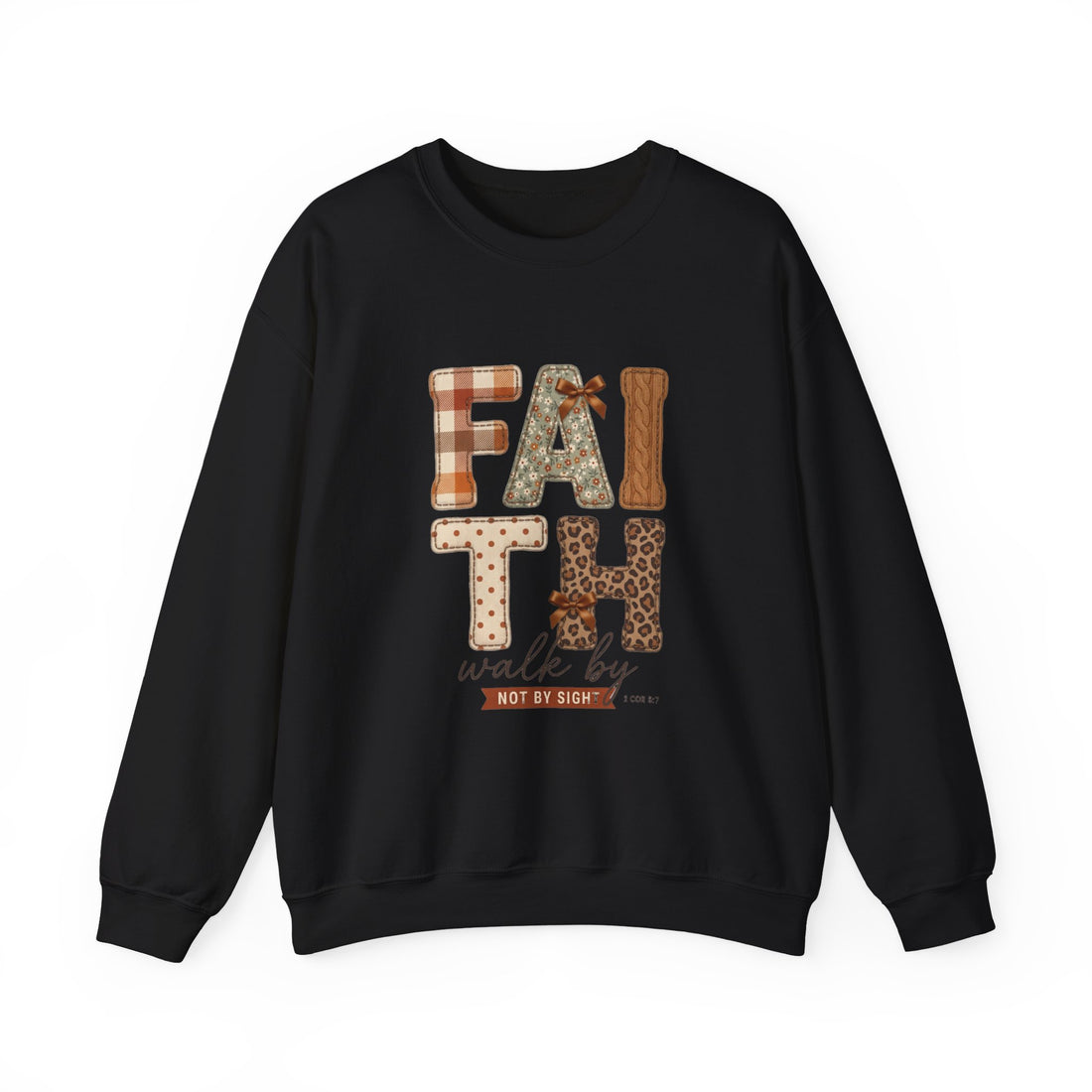 Faith Walk by Faith sweatshirt | Christian Autumn, fall leaves typography