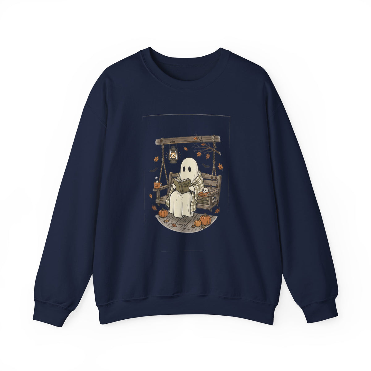 Ghost Reading in Armchair Sweatshirt | Spooky Reader, Halloween Bookish