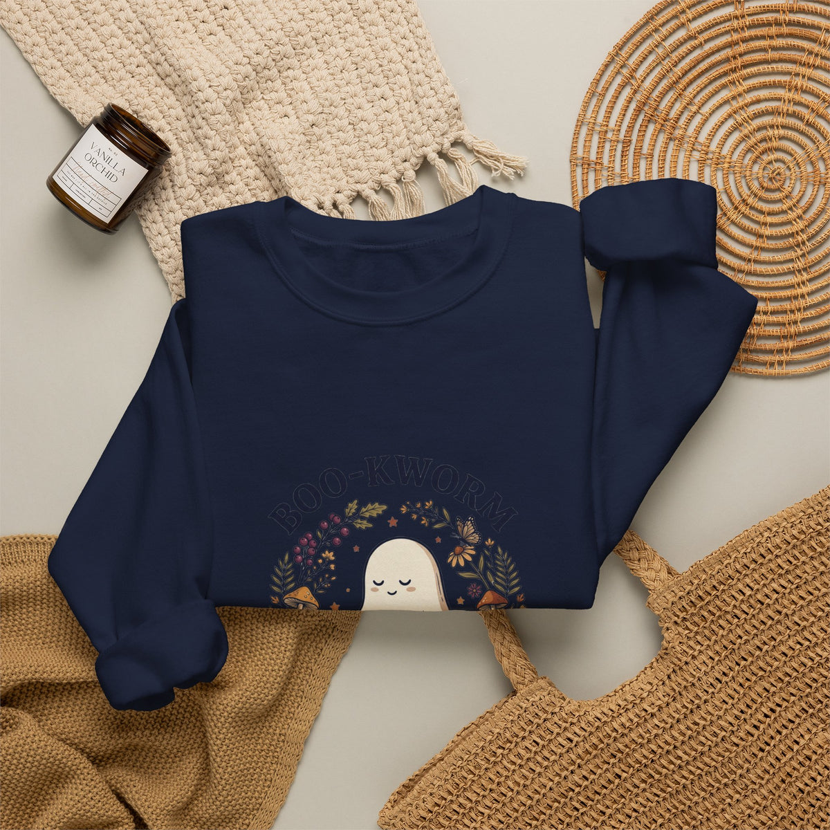 Boo-Kworm Botanica Sweatshirt | Spooky Reader, Cozy Halloween Bookish