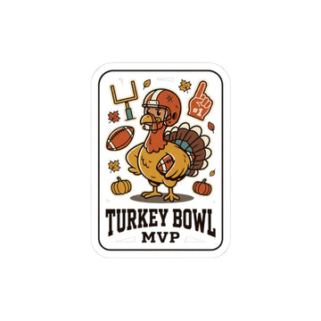 Turkey Bowl MVP Sticker | Thanksgiving, Football Turkey