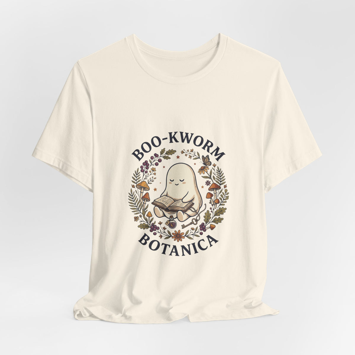 Boo-Kworm Botanica Tee | Spooky Reader, Cute Ghost Reading
