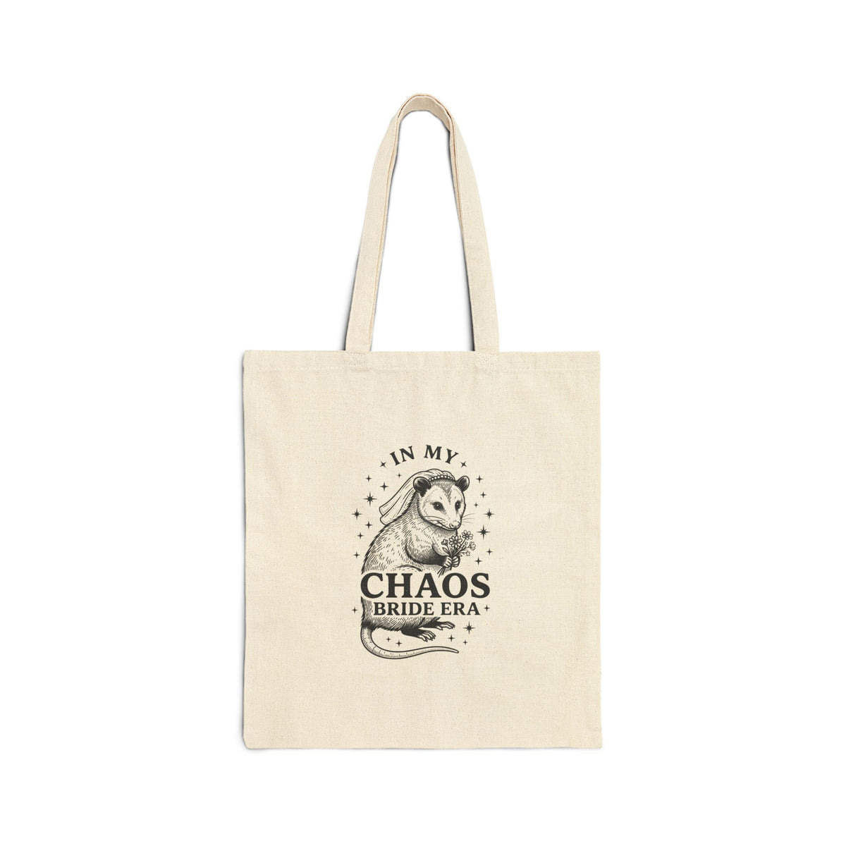 Chaos Bride Era Tote, Engaged Bride Slogan Tote, Vintage Script Bridal Era Canvas