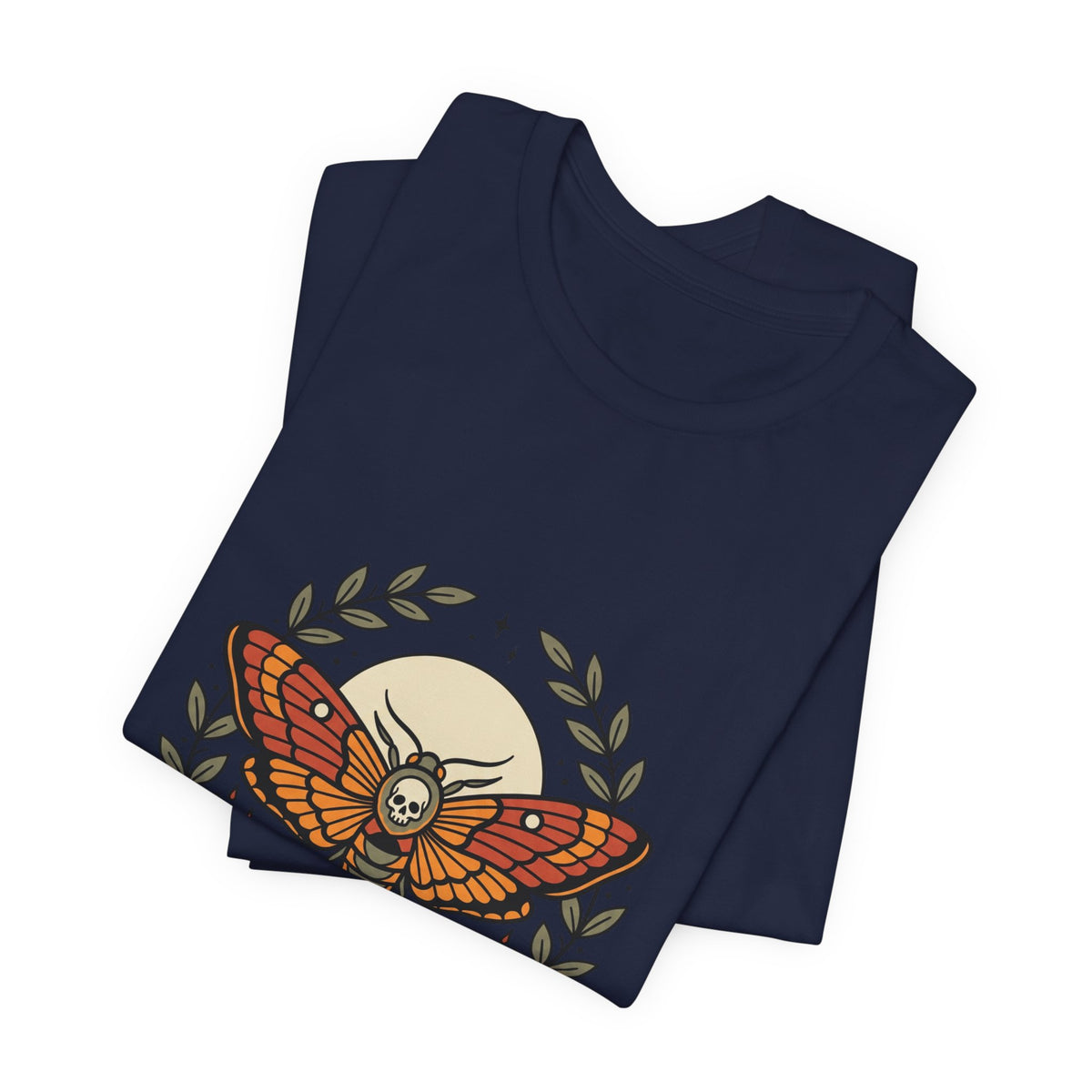 Moth & Roses Traditional Tattoo Tee | Vintage Flash, Thick Outline