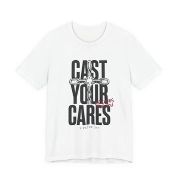 Cast Your Cares Tee | Christian Streetwear, Scripture Graphic