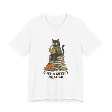 Cozy & Creepy Reader T-Shirt | Spooky Reader Halloween Bookish Shirt