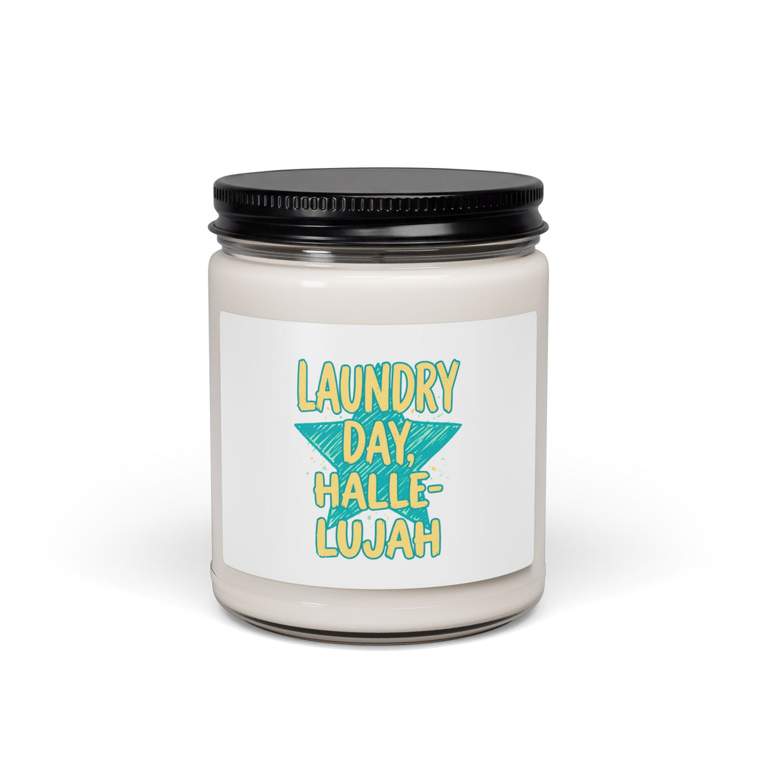Laundry Day Hallelujah Candle | Scented Soy 9oz, Christian Typography