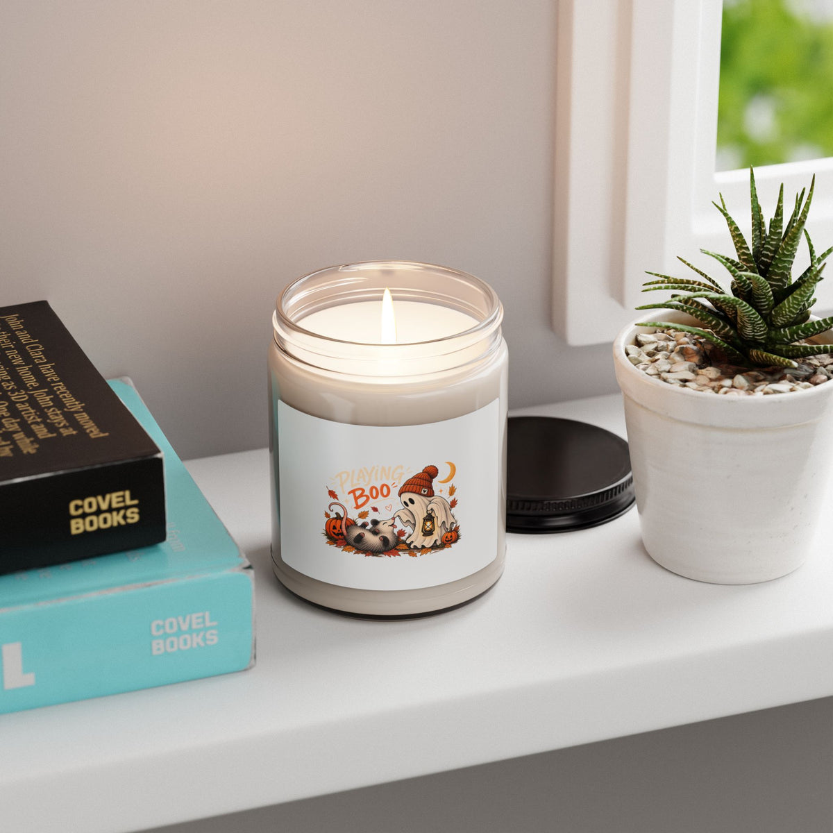Halloween Soy Candle — 'Playing Boo' 9oz Scented Jar