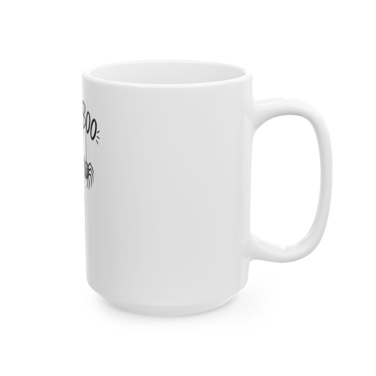 Web-Boo Ceramic Mug — Cute Ghost & Spider Halloween Coffee Cup (11oz, 15oz)