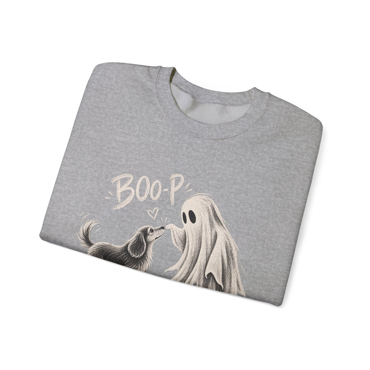Halloween Ghost & Dog "Boop" Crewneck Sweatshirt