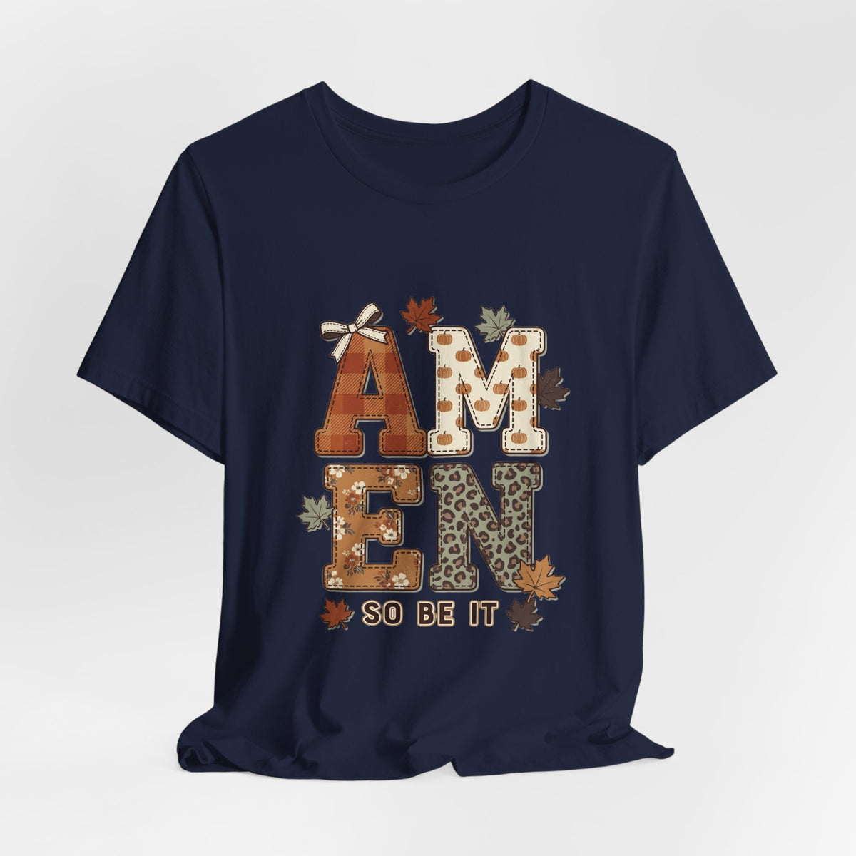Amen So Be It Tee | Christian Autumn, Fall Leaves & Pumpkin Script