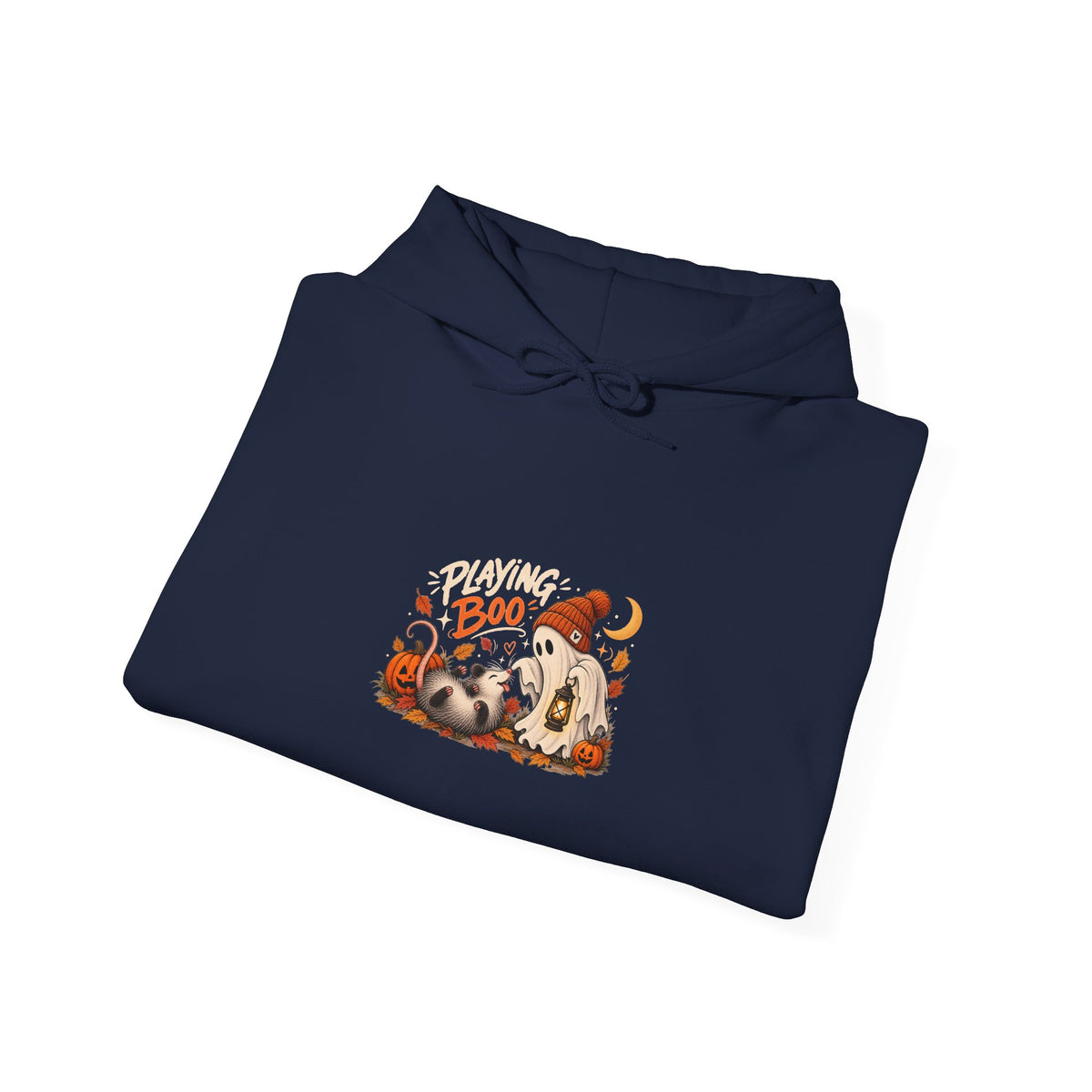Halloween Cat "Boo" Hoodie - Cute Pumpkin & Black Cat Fall Sweatshirt