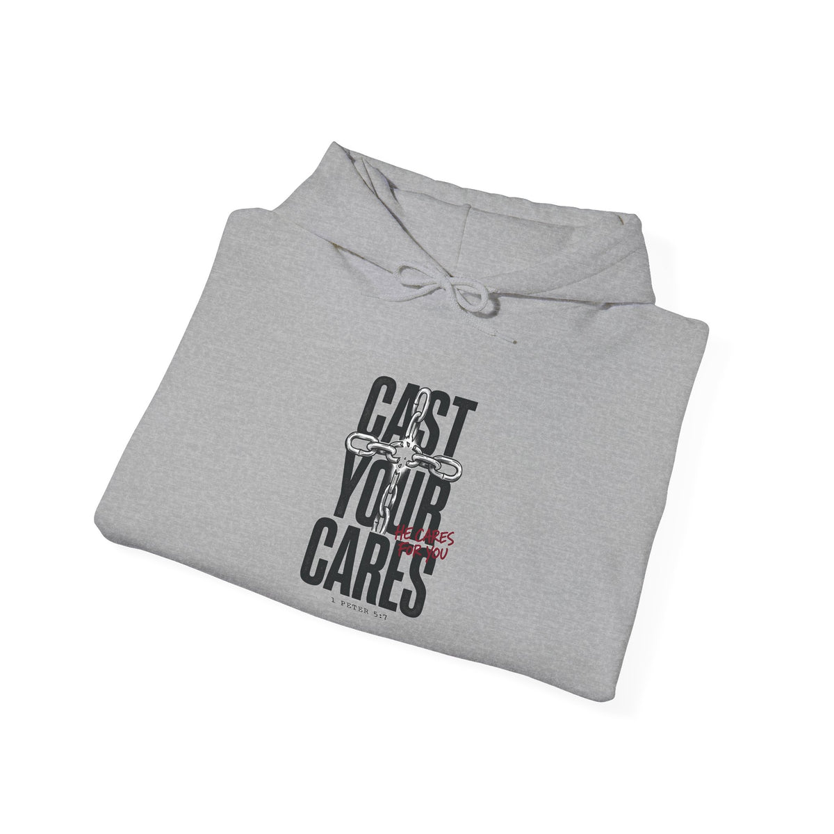 Cast Your Cares Hoodie | Christian Streetwear, Scripture Typography