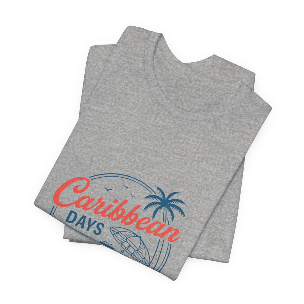 Caribbean Days Beach Scene Tee | Cruise Vacation Shirt, Nautical Tropical