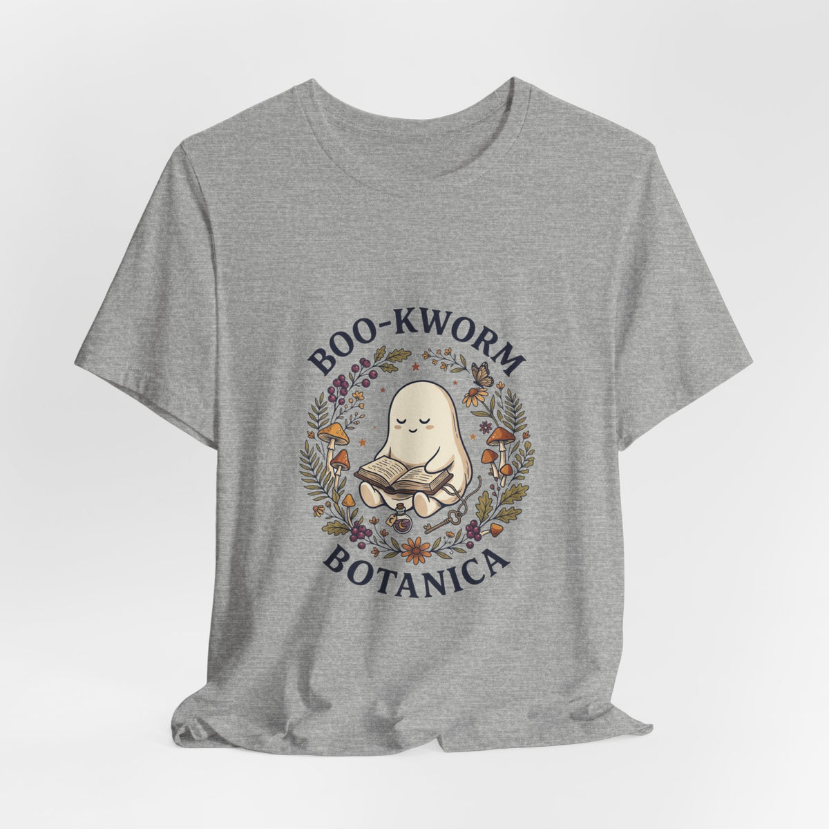 Boo-Kworm Botanica Tee | Spooky Reader, Cute Ghost Reading