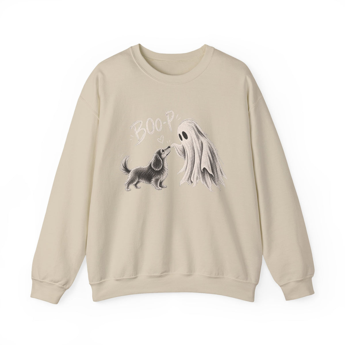 Halloween Ghost & Dog "Boop" Crewneck Sweatshirt