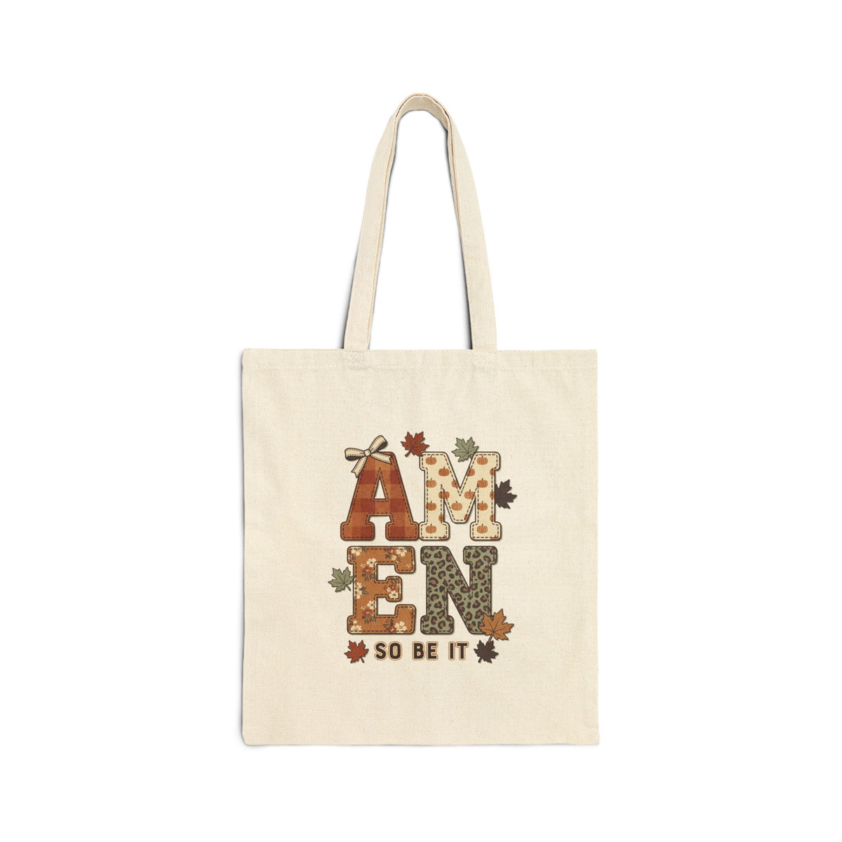 Amen Autumn Leaves Tote | Christian Fall Scripture Tote